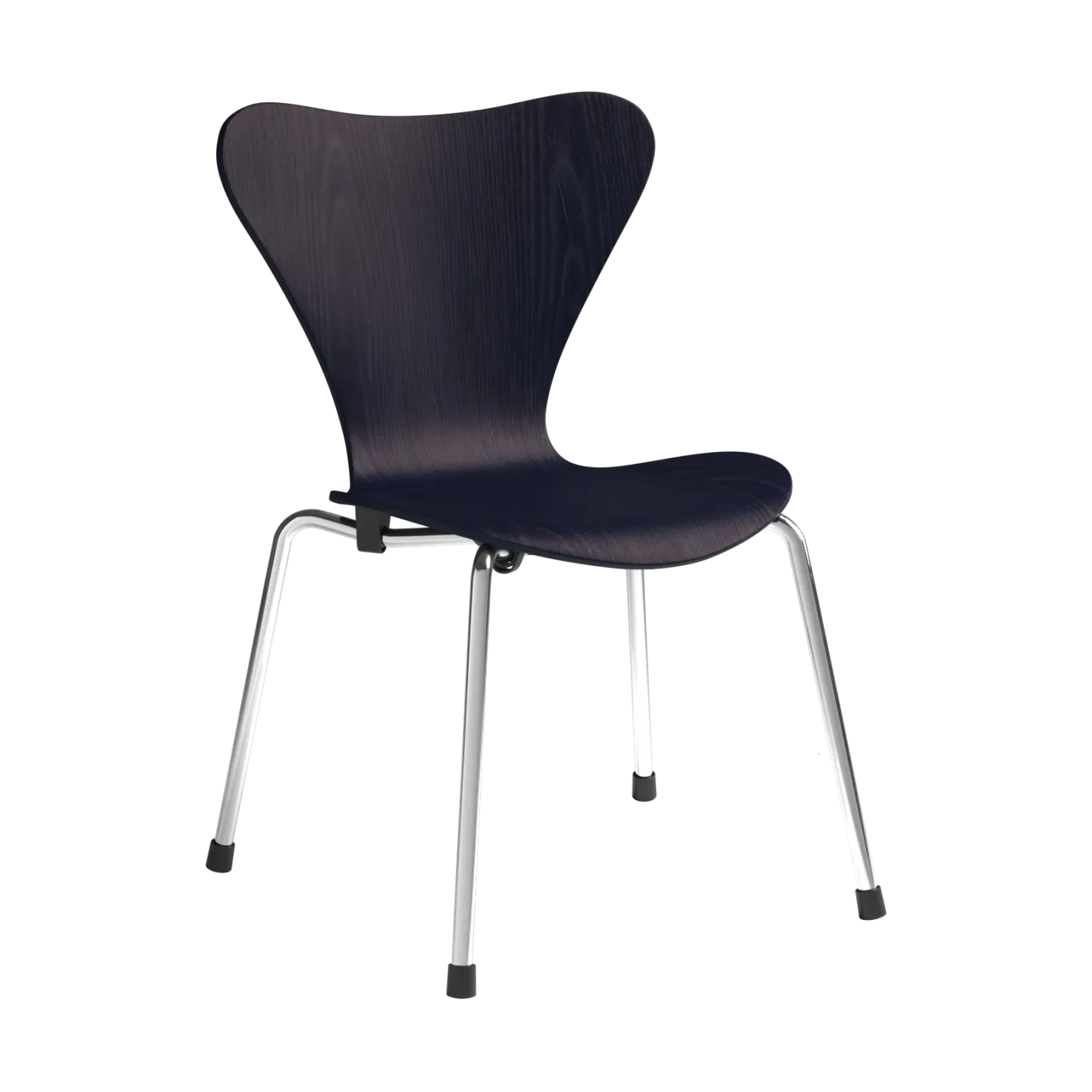 Fritz Hansen 3177 Sjuan barnstol Midnight blue färgad ask-krom