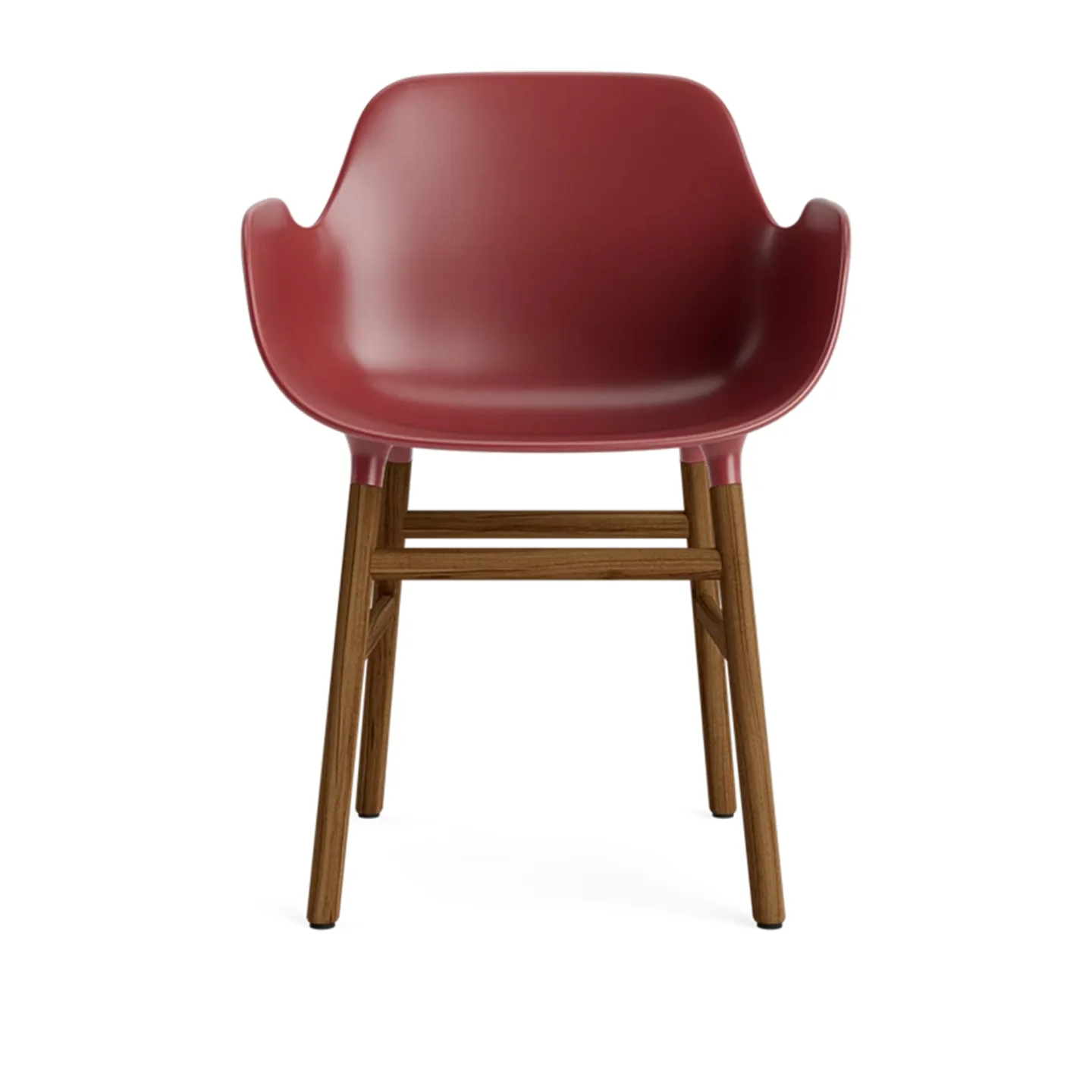 Normann Copenhagen - Form Armchair Walnut Red - Matstolar - Simon Legald - Röd - Trä/Plast