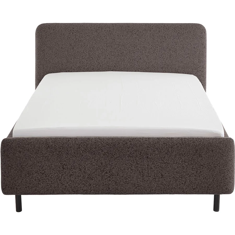 Bett Prisa anthrazit Stoff 140 x 200 cm