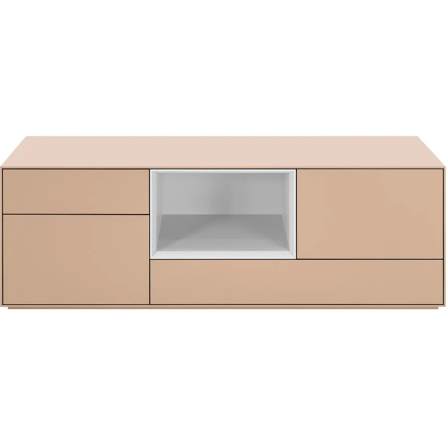 Sideboard Mailand Lachs, Weiss Spanplatte B 153 H 54 cm