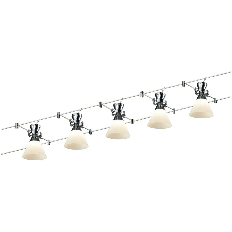 System Ginola Silber/Grau Kunststoff/Metall 20.5 cm - Farbe: Silber/chrom - LED - Lichtfarbe: Warmweiss - Material: Metall/Kunststoff - System- LED