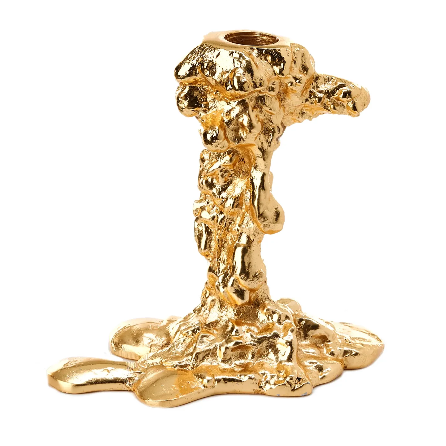 Drip ljusstake guld