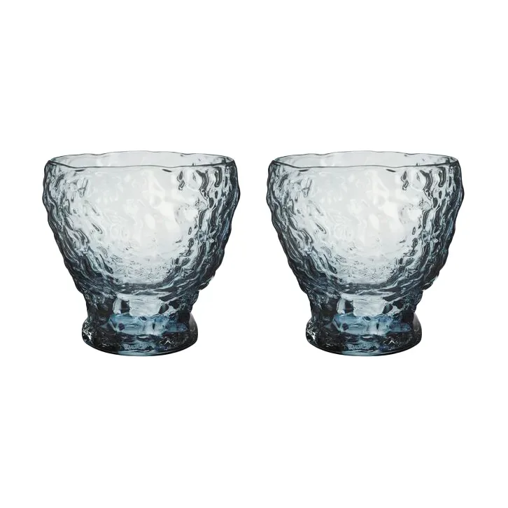 Kosta Boda Moss tumbler Glas zirkulär 33 cl 2er-Pack Blau