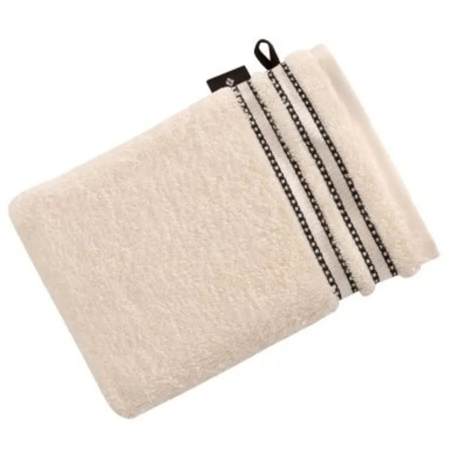Vossen Waschhandschuh Cult de Luxe ivory Baumwolle B 22 T 16 cm
