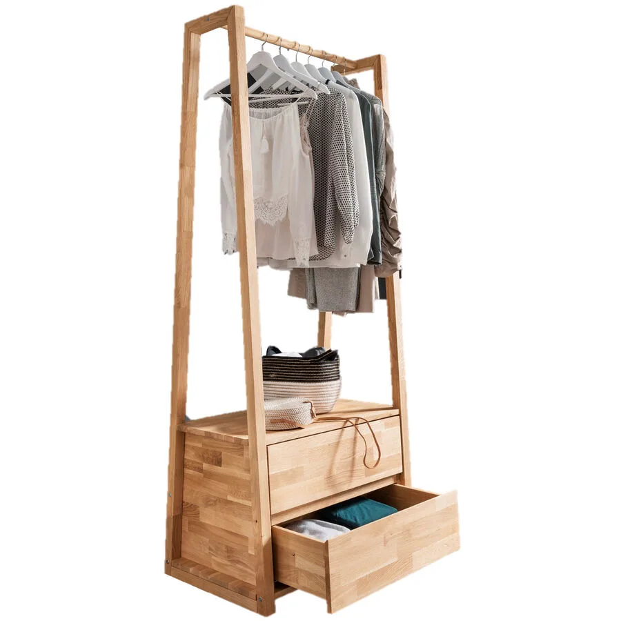 Garderobe Pham natur geölt Wildeiche B 85 T 60 H 190 cm