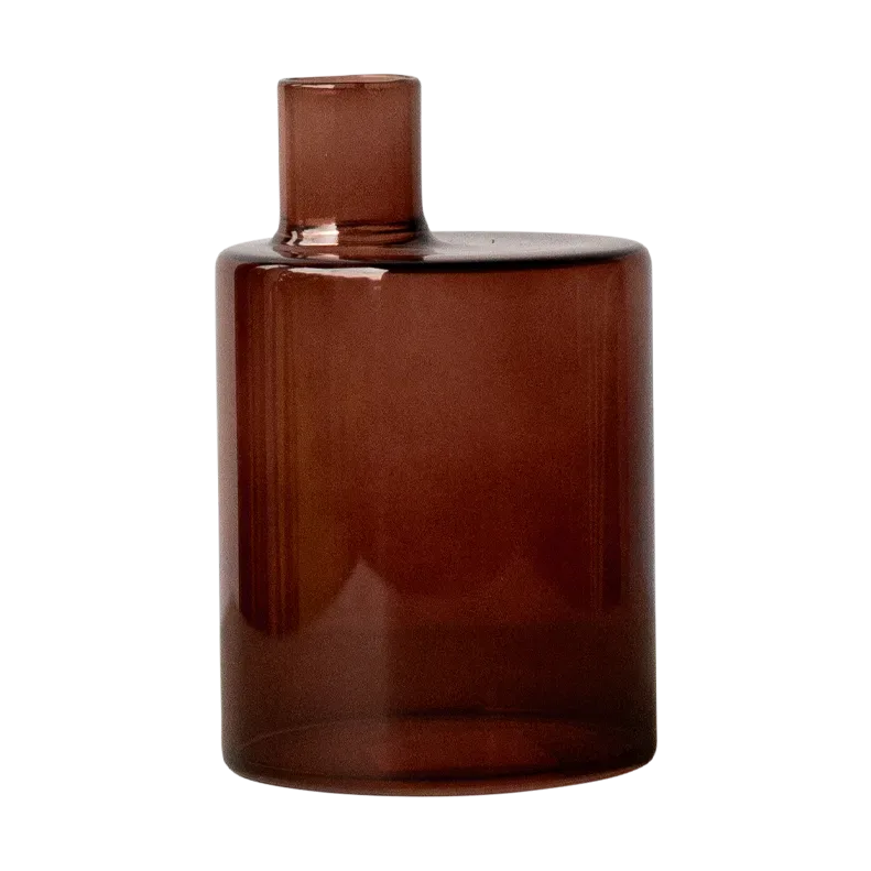 DBKD Pipe Vase 12 cm Dark red