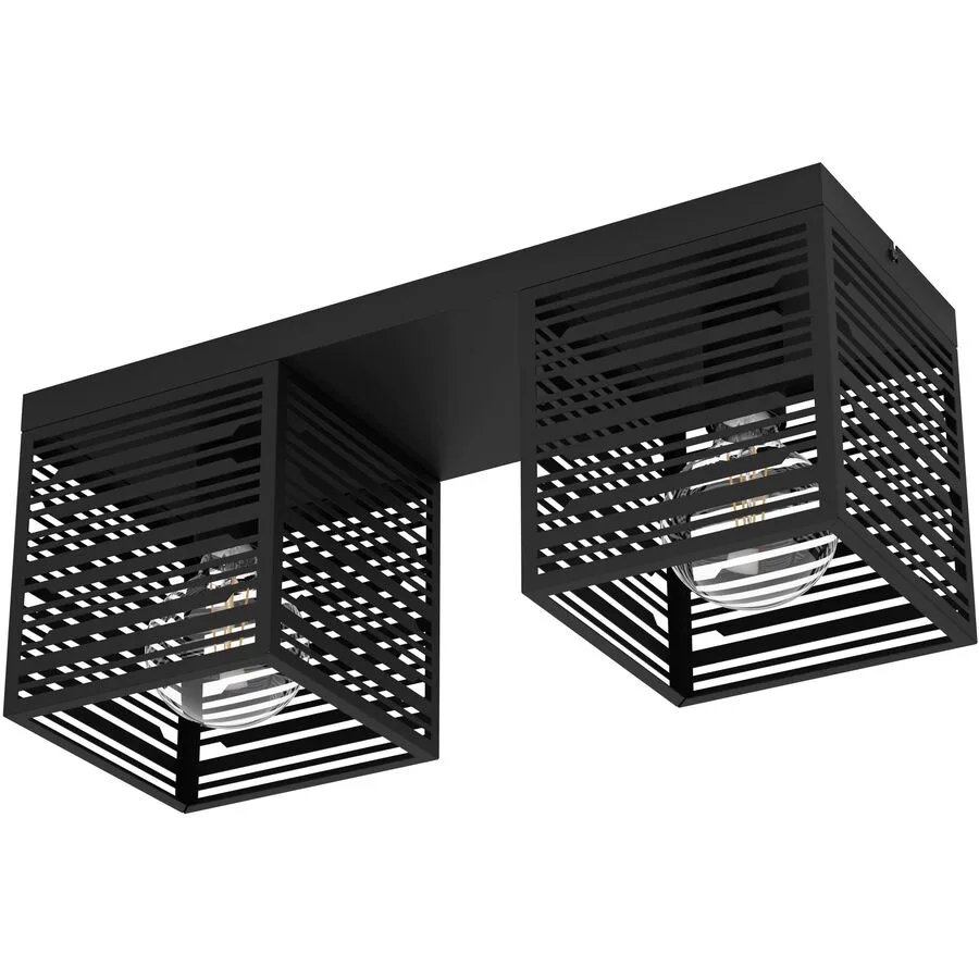 Eglo Deckenlampe Piedritas Schwarz Stahl 18 cm 20.5 cm