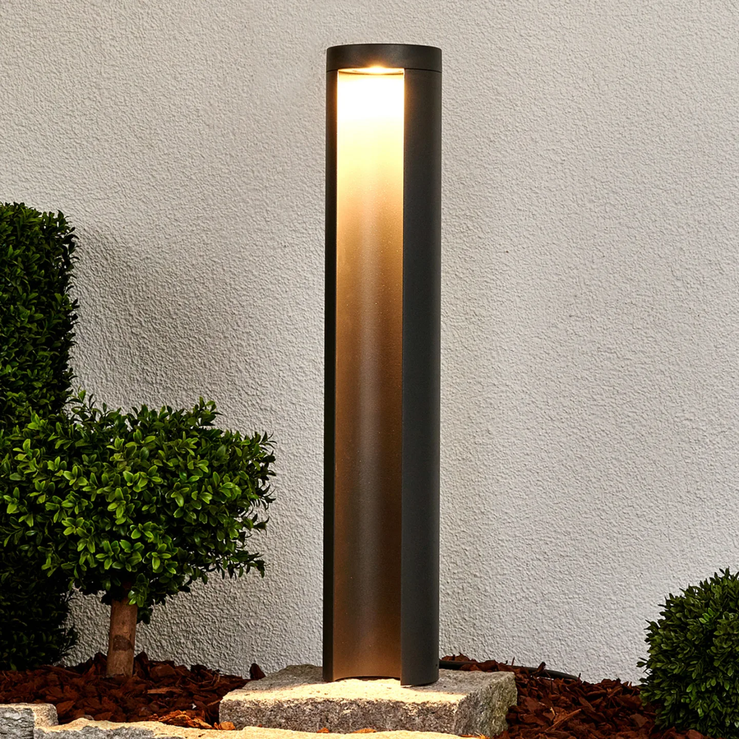 Jaron Außen Garten Leuchte IP54 Graphite - Lucande - Terrasse - Modern - Metall - Einflammig