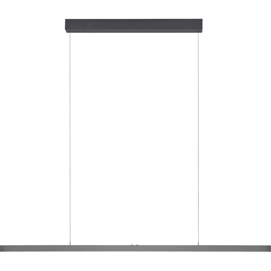 Designer-Pendellampe Bankamp Line anthrazit 120 cm - Farbe: anthrazit matt eloxiert - LED - Lichtfarbe: Extra warmweiss - Material: Aluminium -