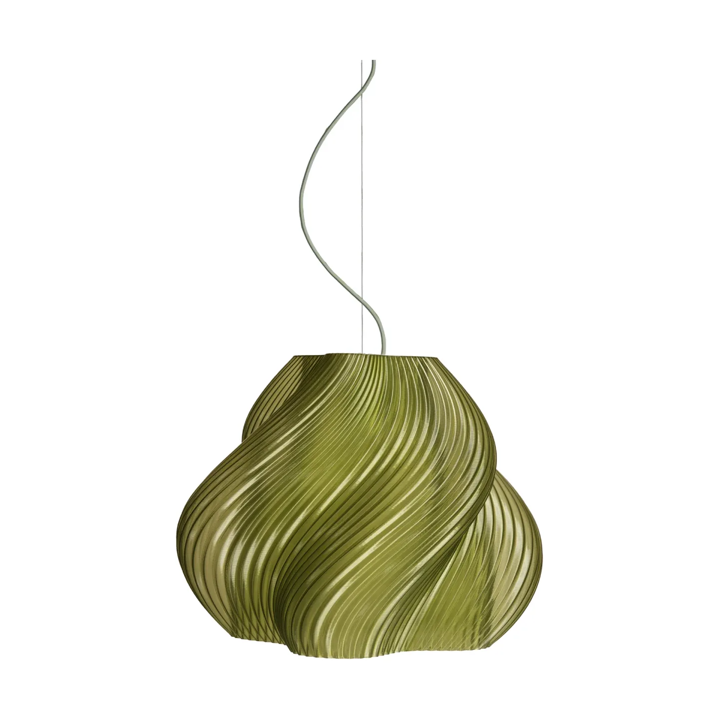Crème Atelier Soft Serve Pendelleuchte Olive-chrome, Mega, 60 cm