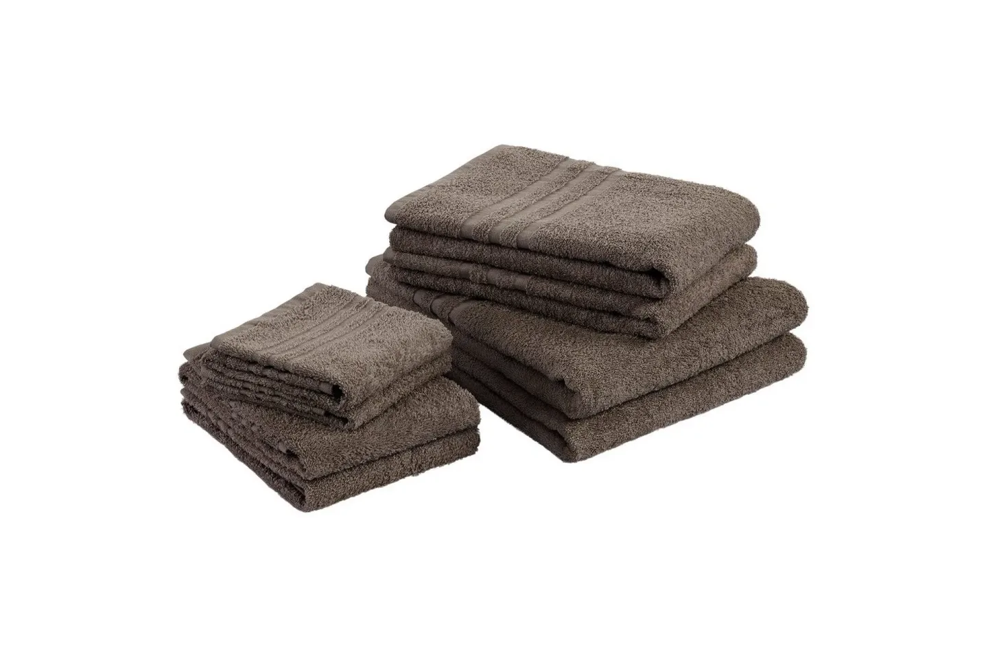 Duschhandduk Basic Frotté 65 x 130 cm - Brun