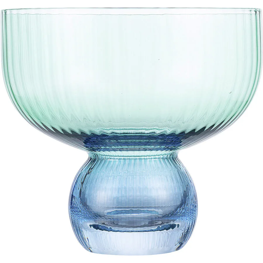 Dessertschale Rhea grün / blau Glas H 11 cm 557 ml