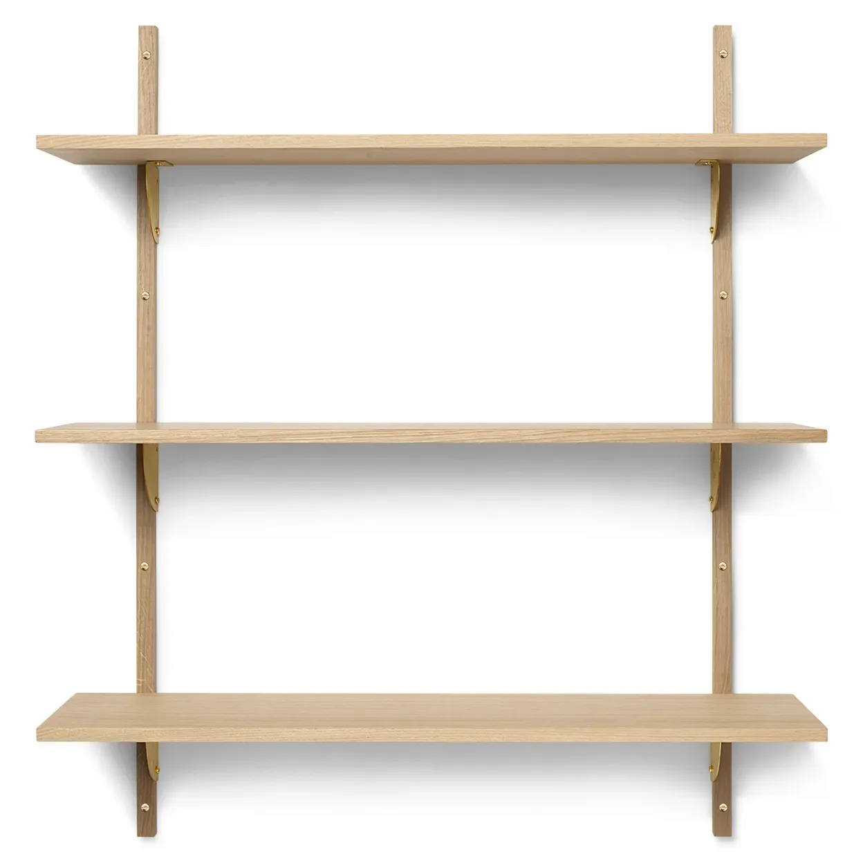 Ferm Living Sector hylla triple wide Ek-mässing