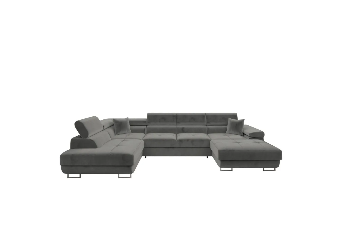 Gabina Soffa med Divan och Schäslong 4-sits - Grå