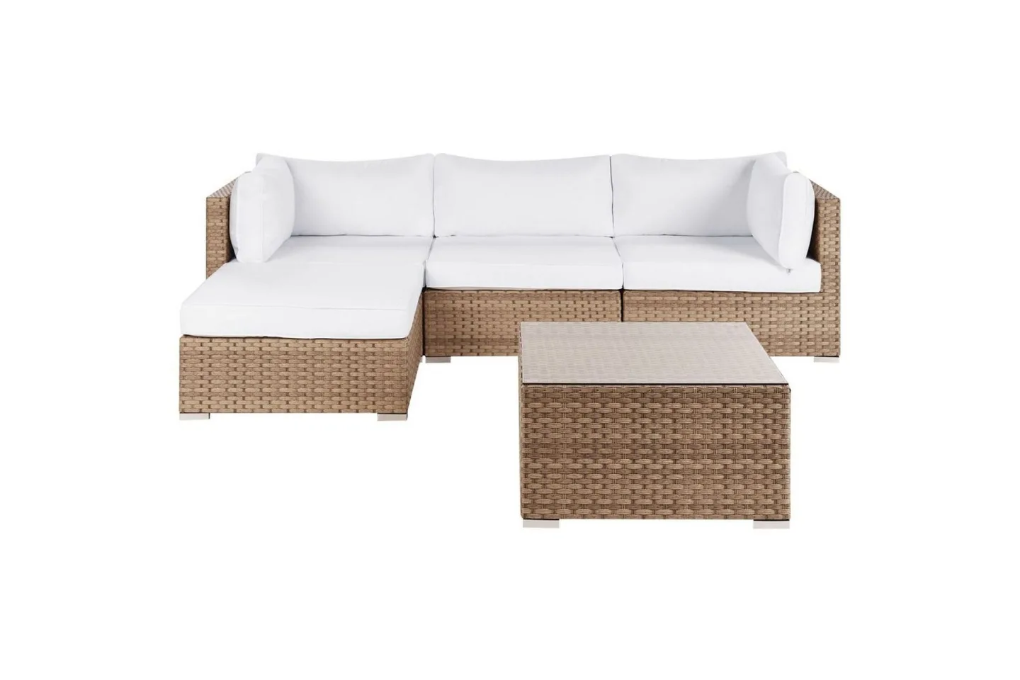 3-sits Loungegrupp Sano Vänstervänd - Natur/vit