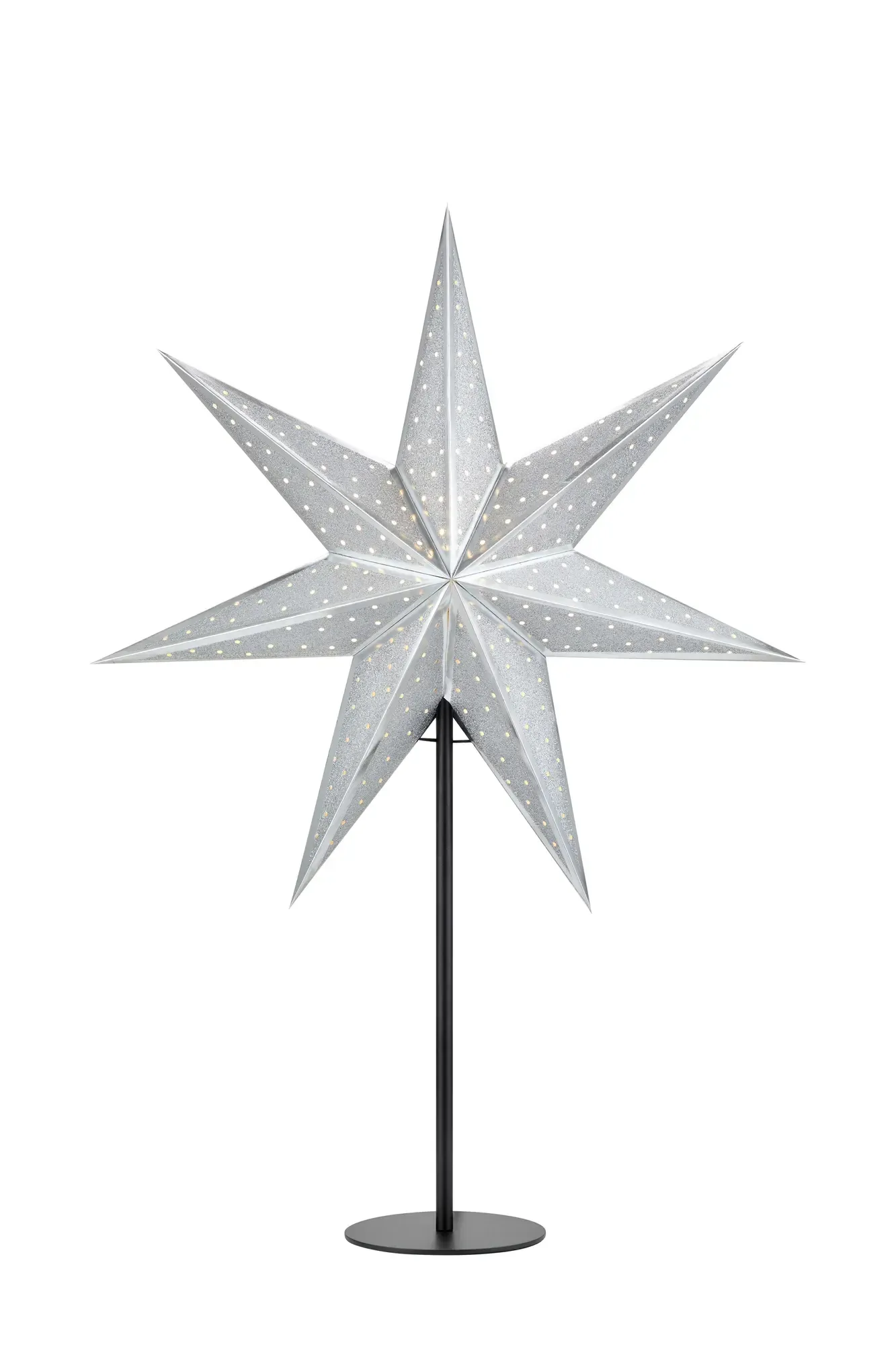 Glitter Tischstern Silber