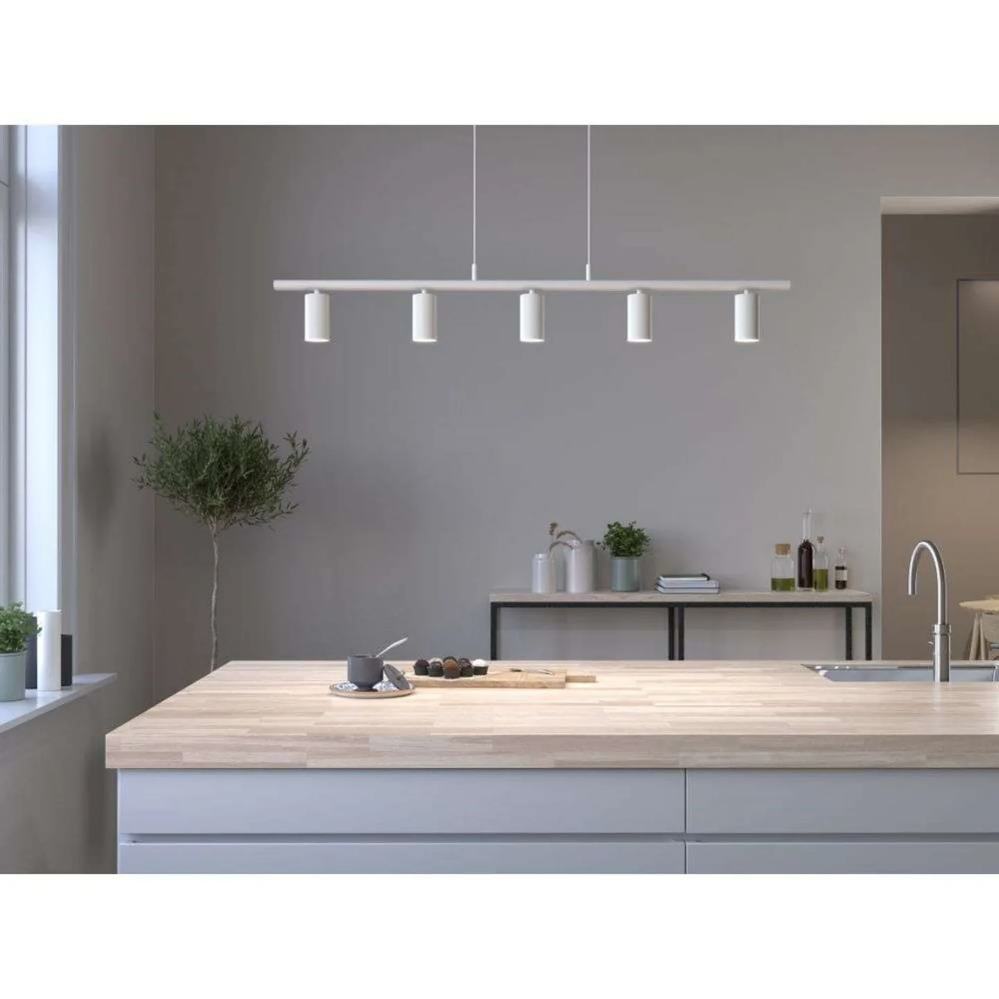 Lucy 5 Pendel Matt White - Belid - Spisestue - Metall
