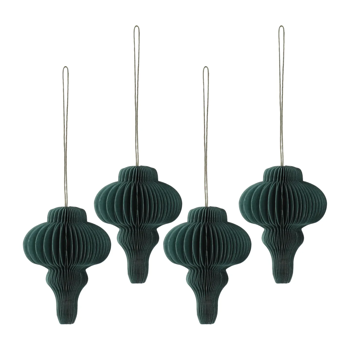 Scandi Living Spira julgranshänge 4-pack Forest Green