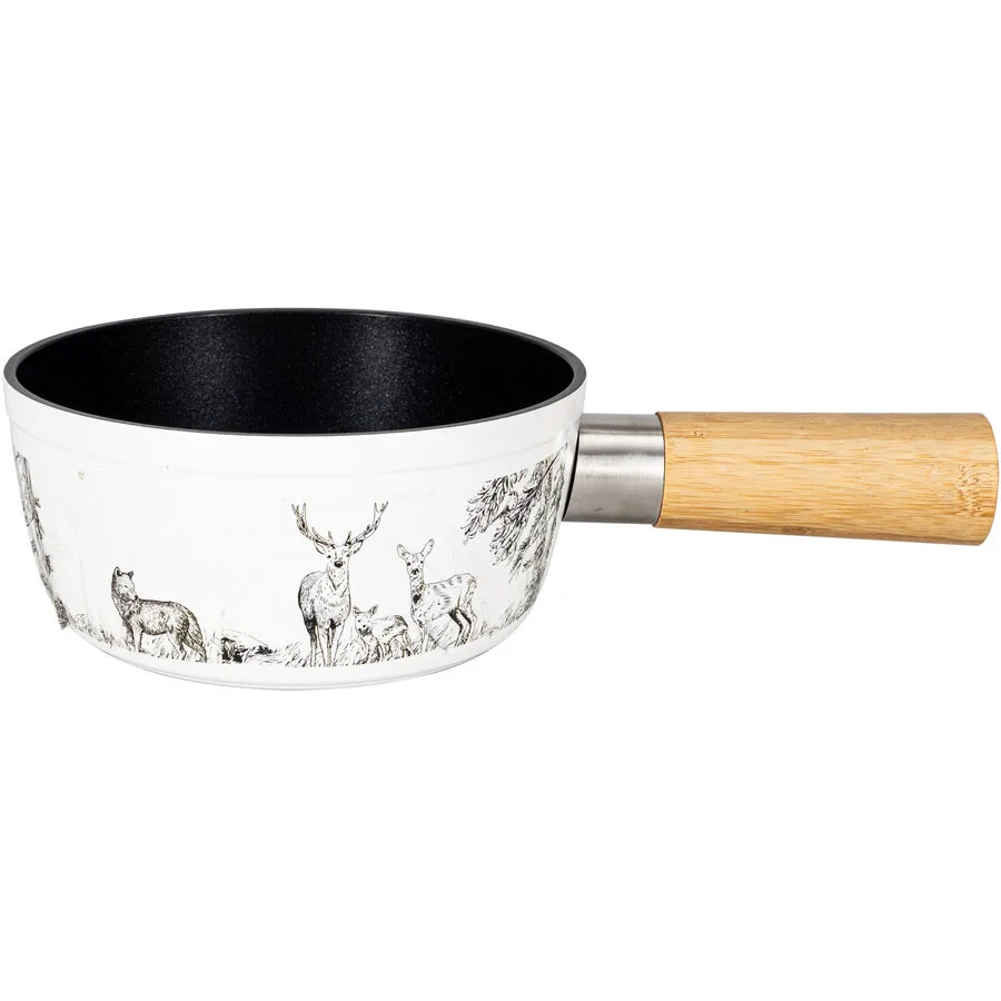 Gusseisen-Caquelon Traditional Weiss Aluminium