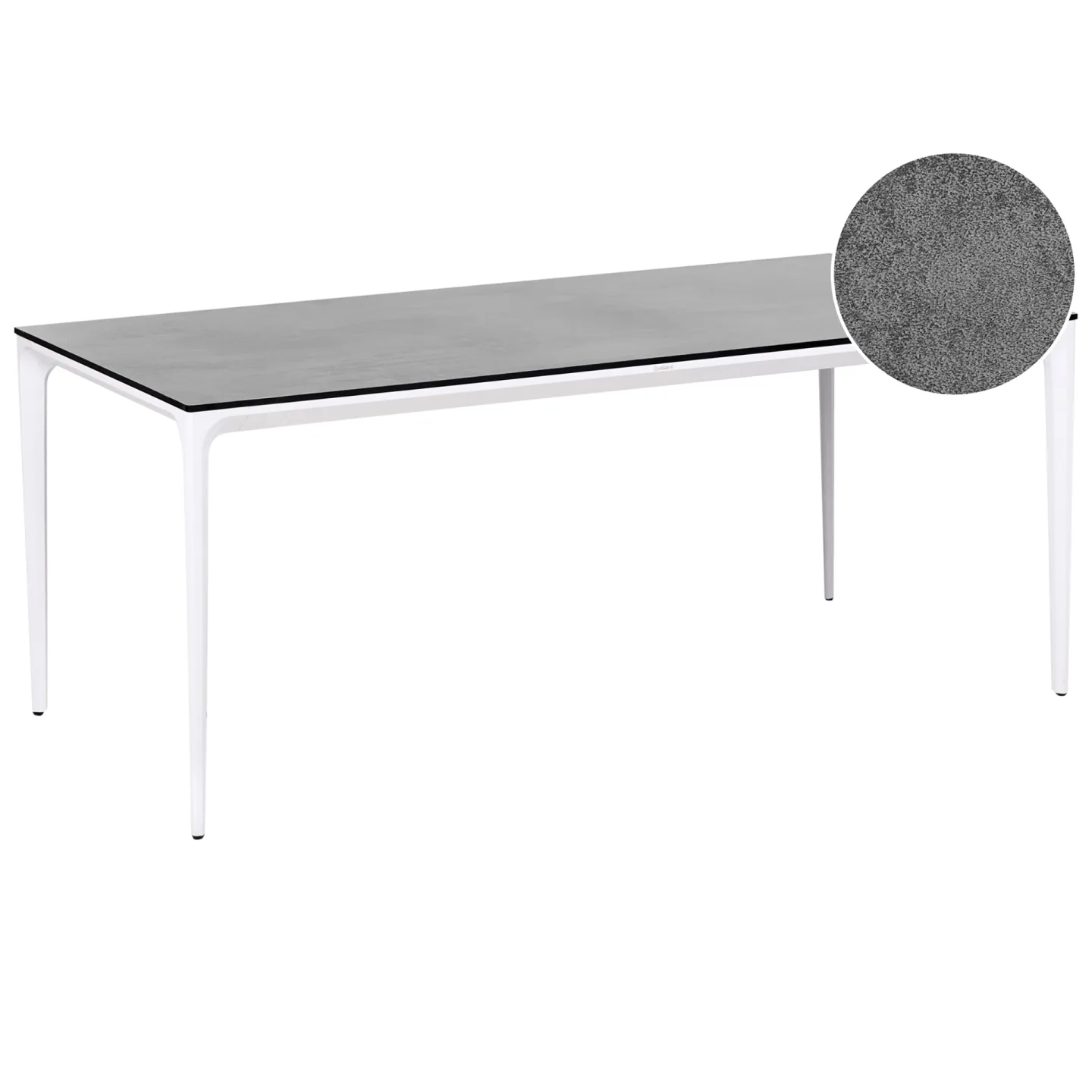 Matbord utomhus Sovareto 90x180 cm Steneffekt - Grå