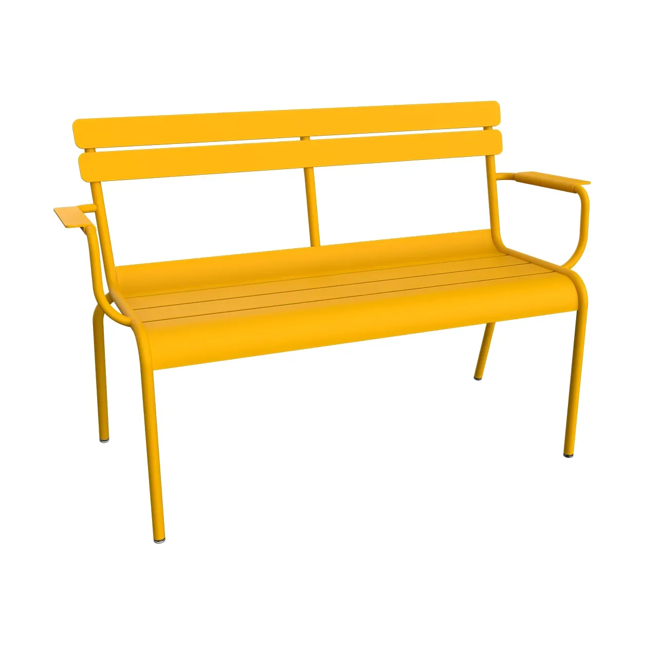 Fermob Luxembourg soffa med armstöd 131x55,5x86 cm Honey (gul)