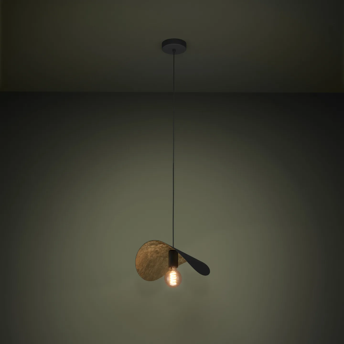 Saceda Hängelampe, 41 cm schwarz/gold - EGLO Stars Of Light - Esszimmer - Modern - Metall - Einflammig