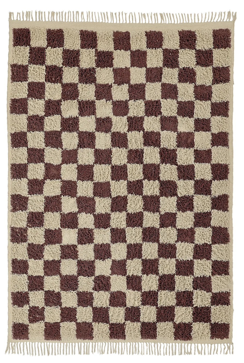 Ryetepper - Elsey Natural Cotton Shaggy (beige/brun) (Størrelse: 160 x 230 cm)