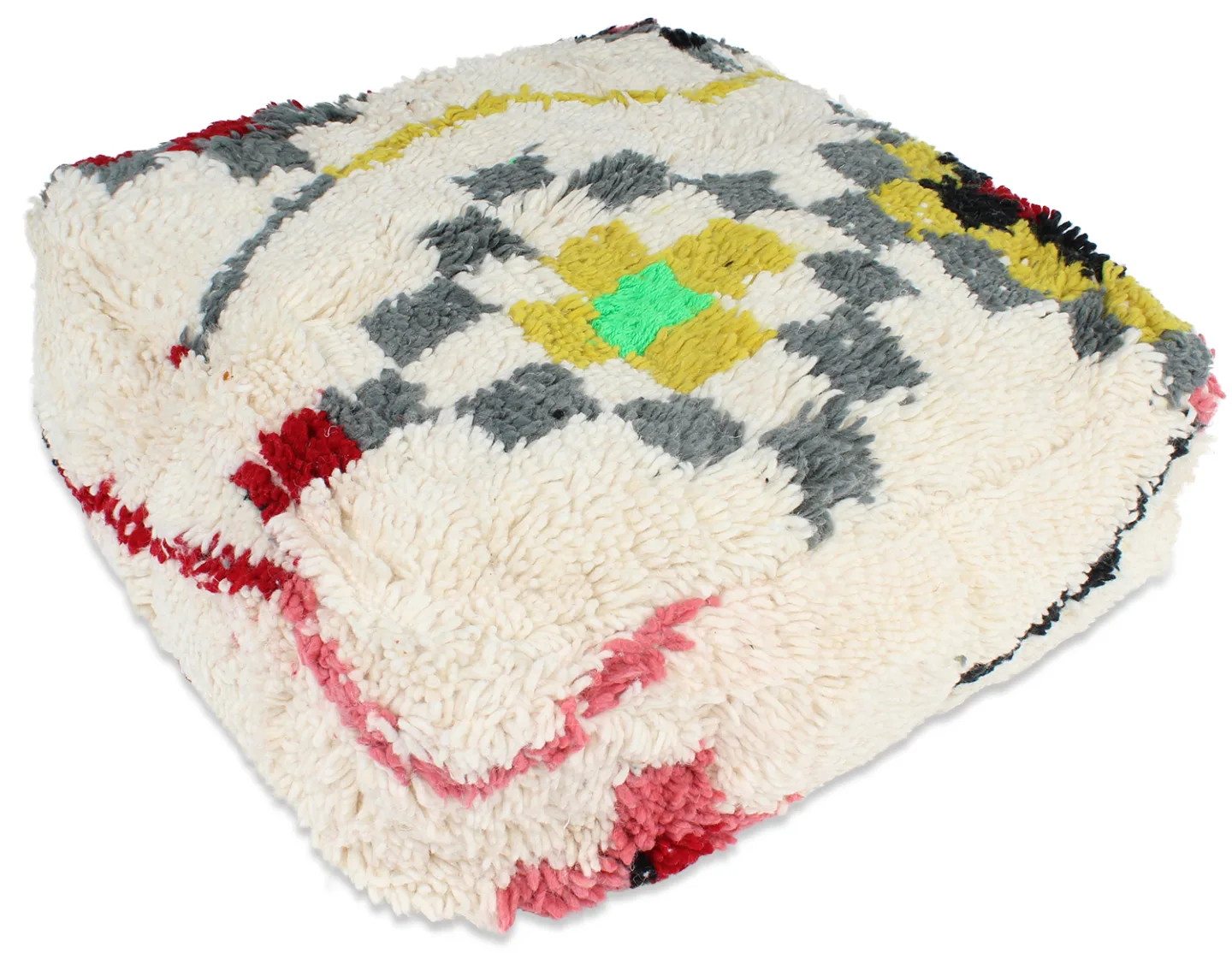 Sittepuff - Marokkansk Beni Ourain (Størrelse: 60 x 60 cm)