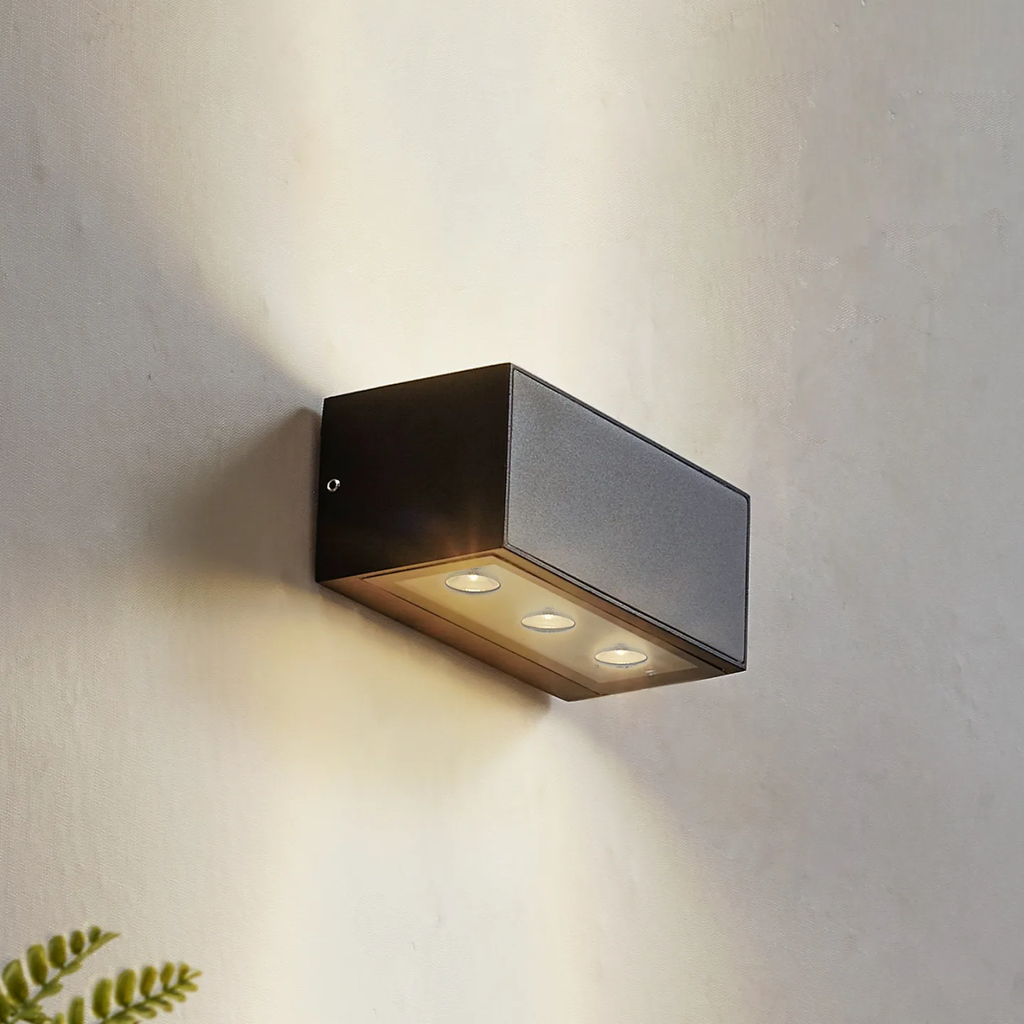 Selim LED-Außenwandleuchte, Länge 15,3 cm, schwarz - Lucande - Modern - Aluminium - Eckig