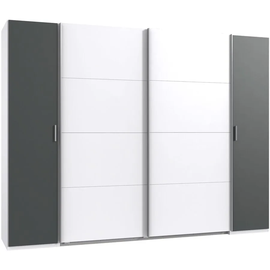 Schrank Filipo Weiss/graphit Holzwerkstoff B 272 cm
