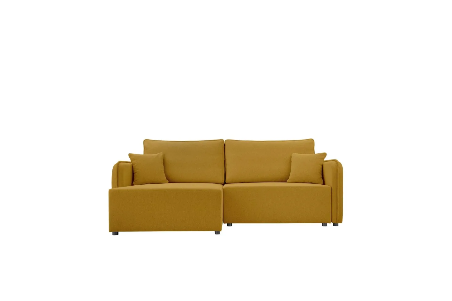 Chandru Bäddsoffa med Divan 3-sits i Plysch - Gul