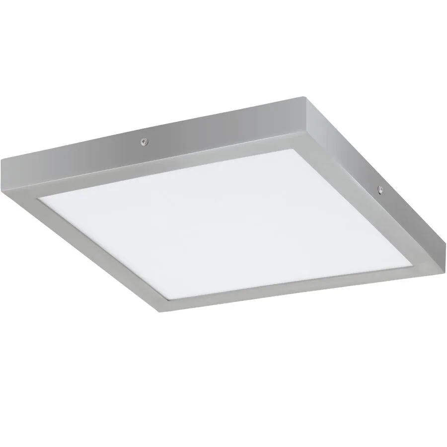 Eglo Deckenlampe Fueva 1 Silber/Weiss Aluminium/Kunststoff 40 cm 3 cm - LED - Lichtfarbe: Helles Neutralweiss - LED Energiesparlampen
