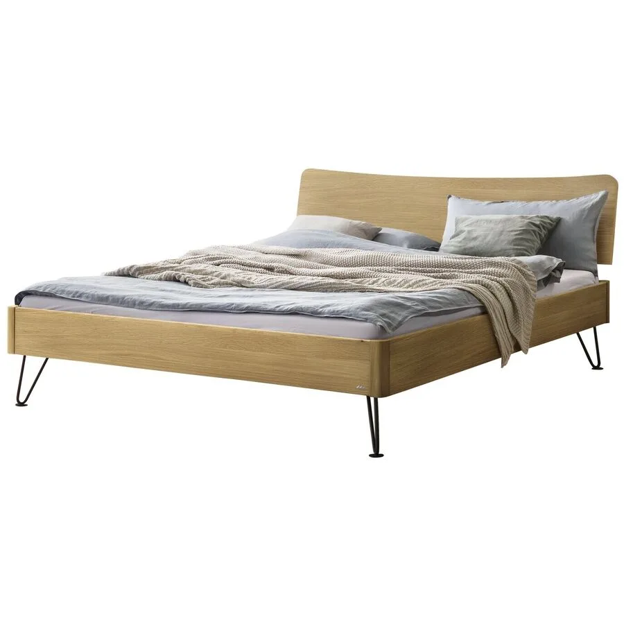 Hasena Bett Castello eiche hell Eiche massiv 140 x 210 cm