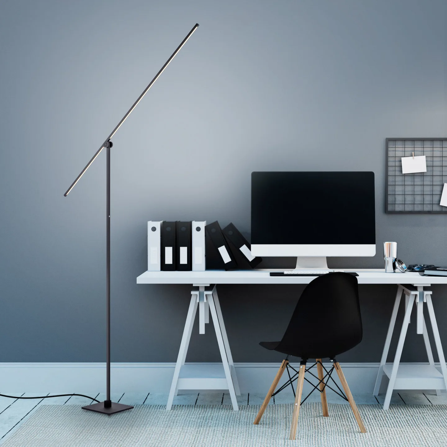 Grafo LED-gulvlampe, sort perle, berøringsdæmper – PURE PURE Grafo - Stue - Moderne - Metal