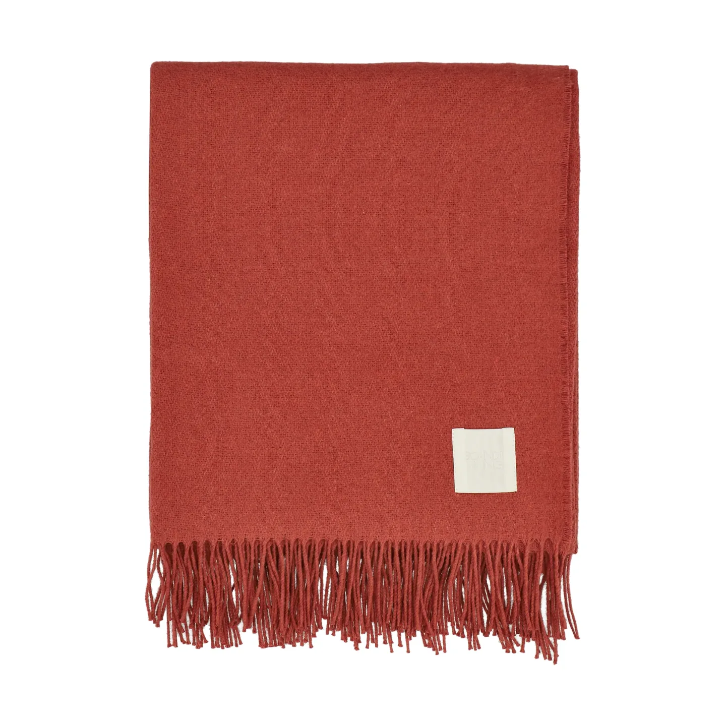 Scandi Living Loom bomullspläd 125x170 cm Rust