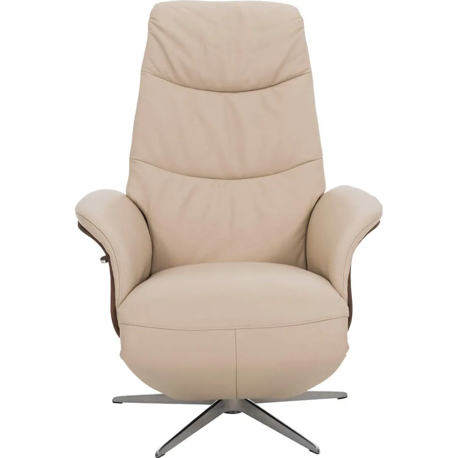 Relaxsessel Eiger Beige Echtleder T 78 B 77 H 114 cm - Möbel Konfigurator: Traummöbel individuell zusammenstellen
