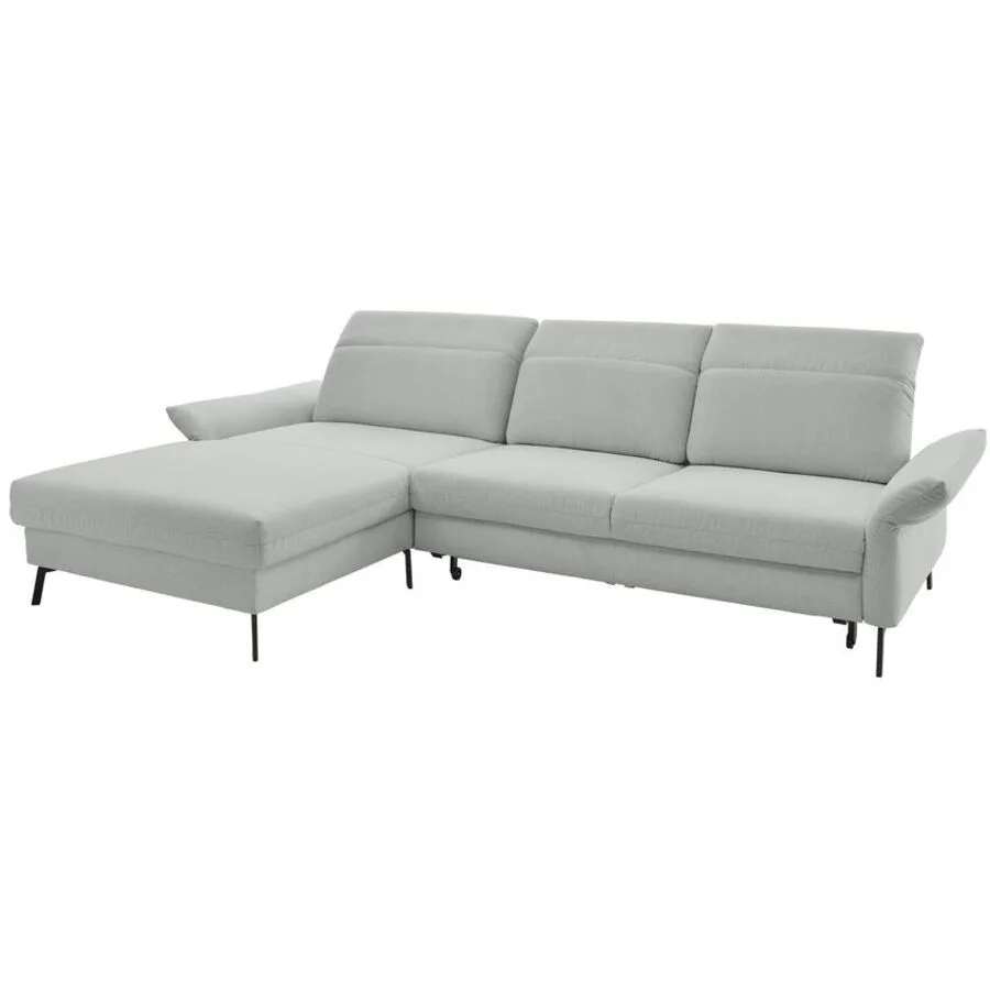 Ecksofa Josephine Links Stoff hellgrau B 312 T 222 cm