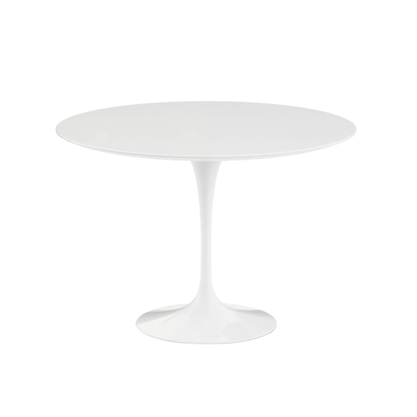 Knoll - Saarinen Round Table For Outdoor, Rund, Ø 107 cm, Vitt underrede - Matbord utomhus - Eero Saarinen - Vit - Metall/Sten