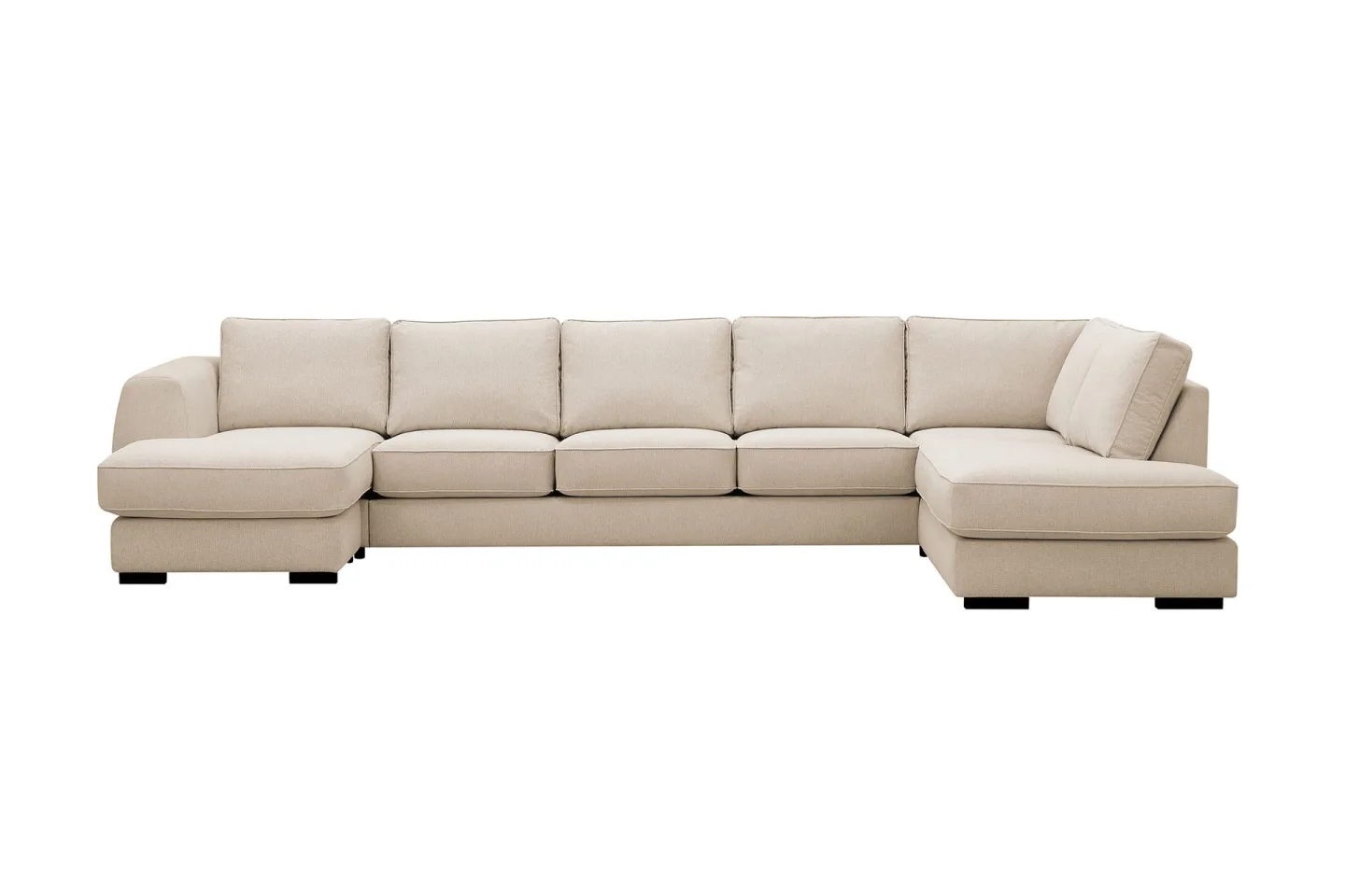 Optus 6-sits U-soffa med Divan och schäslong vänster - Beige