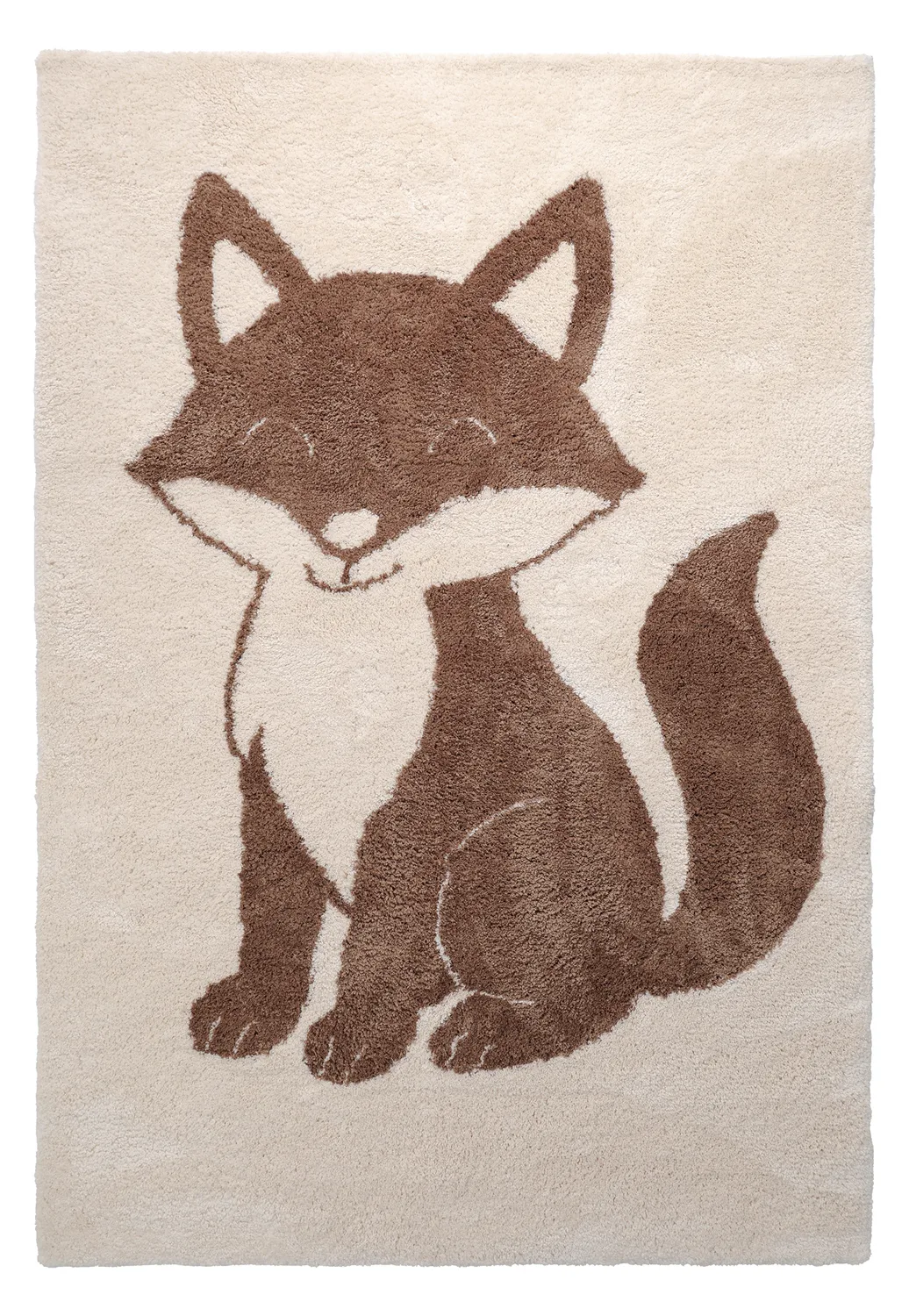 Barneteppe - Soft Fox (krem/brun) (Størrelse: 160 x 230 cm)