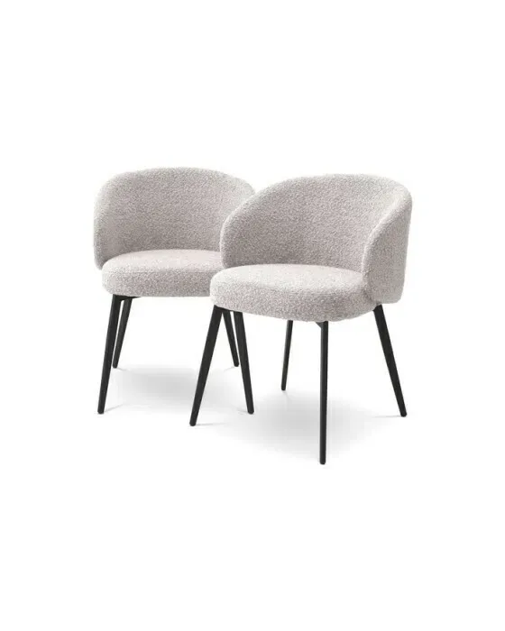 Lloyd karmstol bouclé grey 2-pack