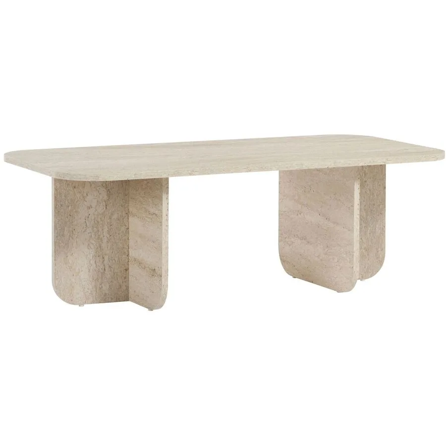 Salontisch Georis Travertin 100% Melaminbeschichtete Kiefer B 120 T 60 cm