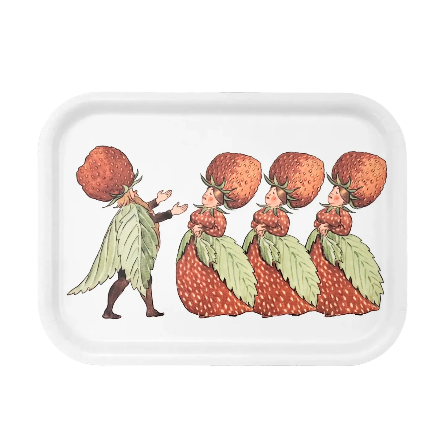 Design House Stockholm The Strawberry Family Tablett 20 x 27cm White
