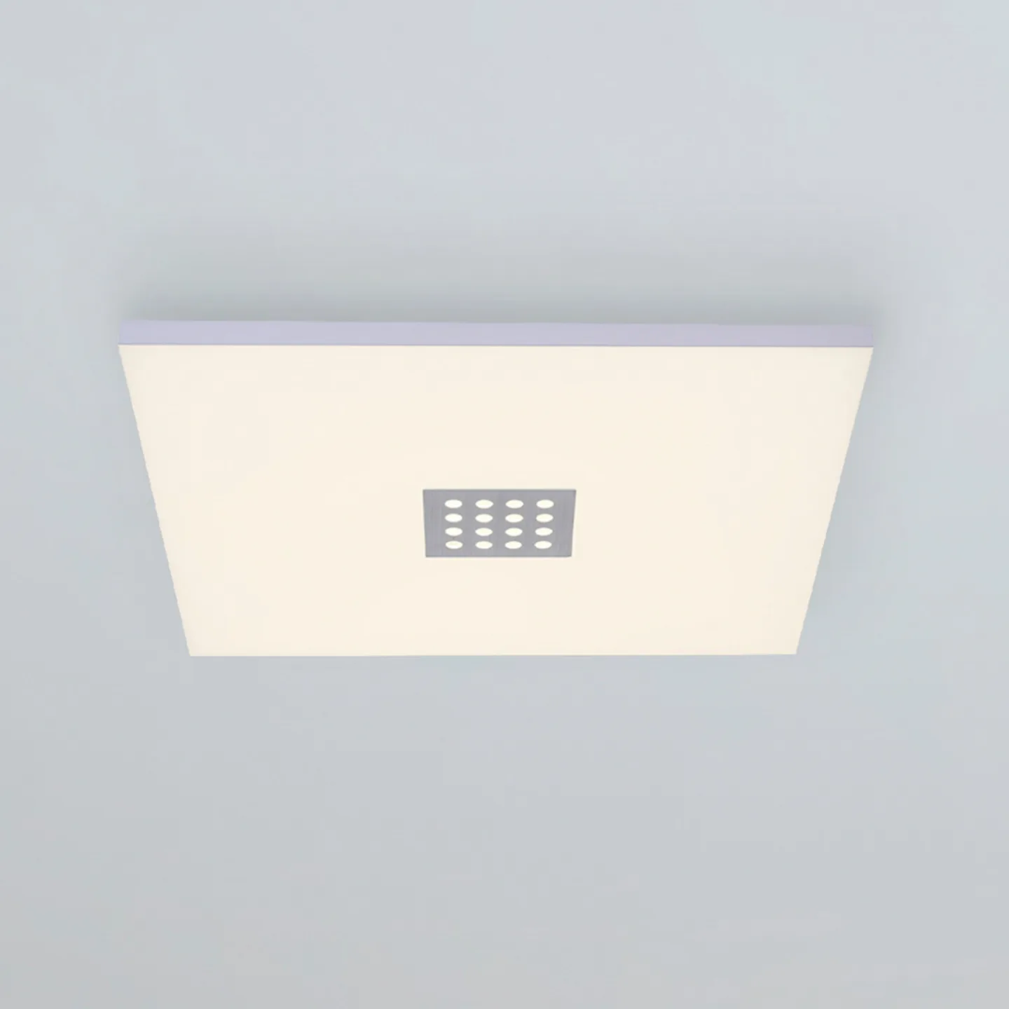 Neo LED-Deckenleuchte, 45 cm, alu, CCT, Fernbedienung - PURE - Wohnzimmer - Modern - Metall - Eckig