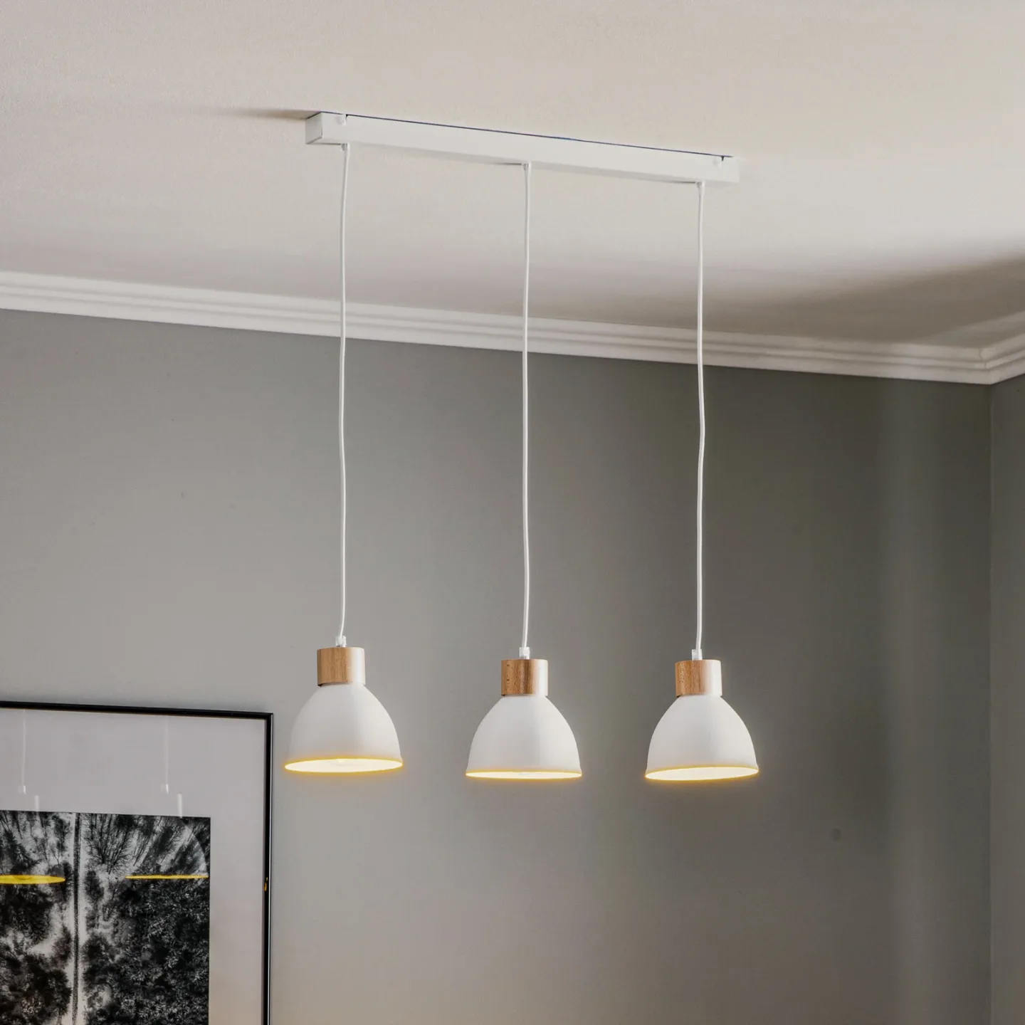 Tira 3 Pendelleuchte White - Envostar - Wohnzimmer - Skandinavisch - Metall - Mehrflammig
