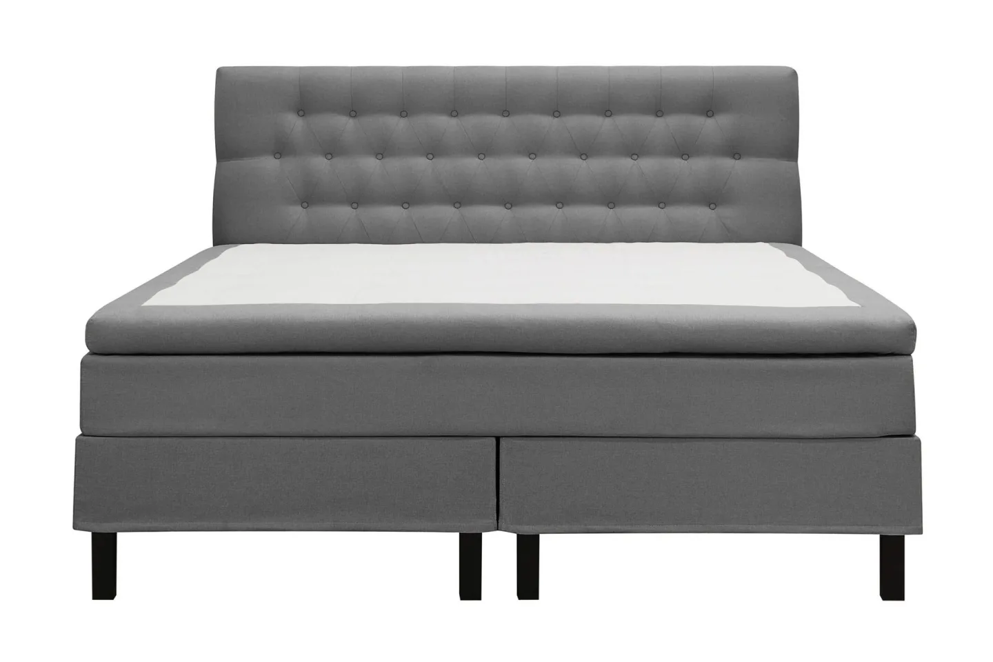 HVILA Classic Komplett Sängpaket 160x200 cm Kontinentalsäng med diamant sänggavel - Grå