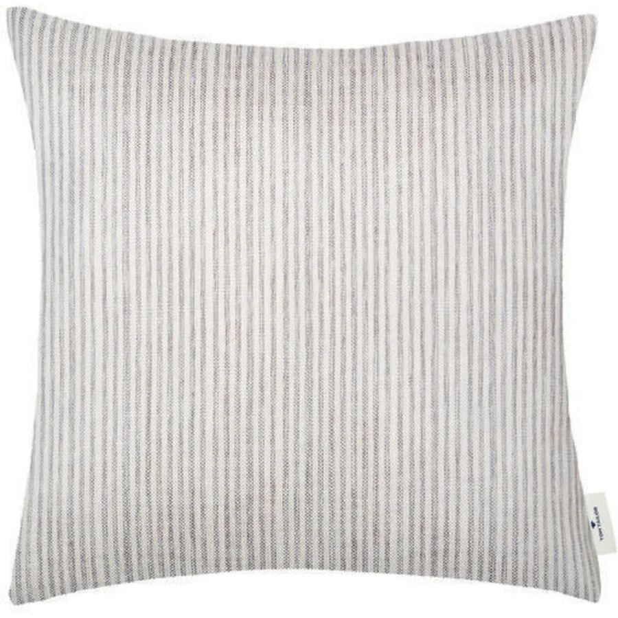 Tom Tailor Zierkissenbezug Fresh Stripe Grau Polyester 50 cm 50 cm