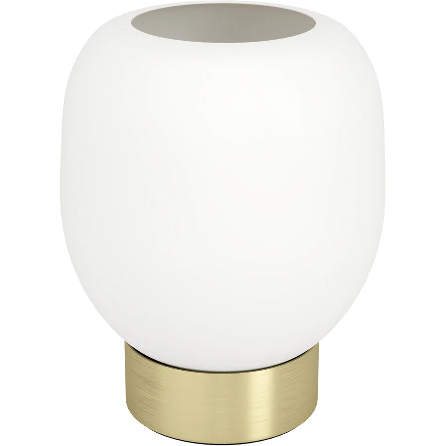 Eglo Tischlampe Manzanares Stahl 18 cm - Farbe: messing gebürstet/smoky