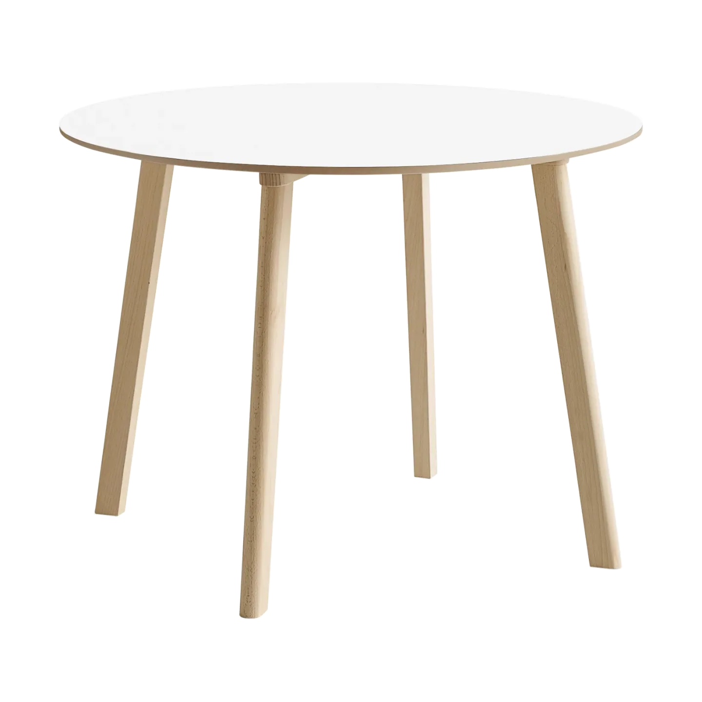 HAY CPH220 Deux 2.0 Tisch Ø98 cm Pearl white-untreated beech