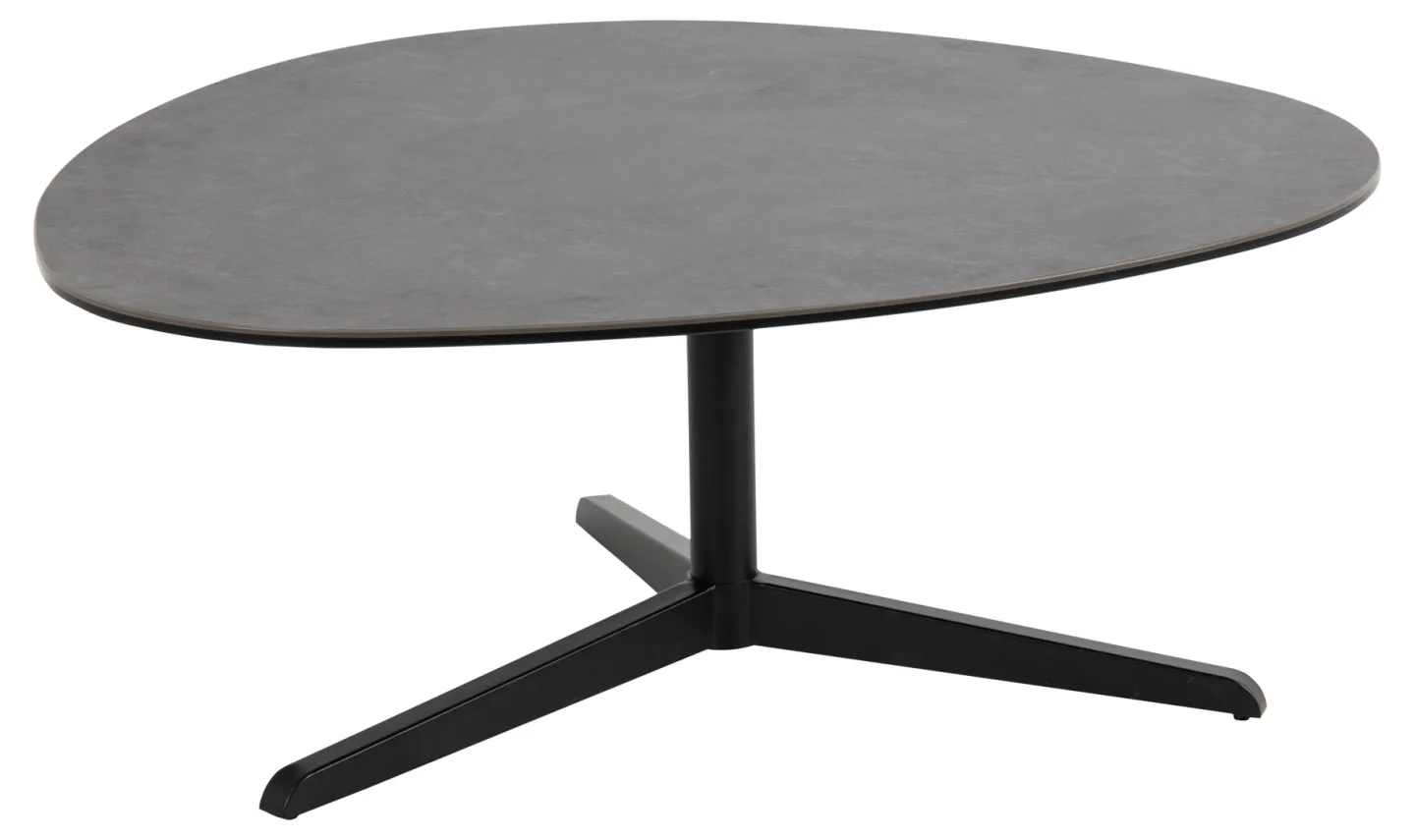 Barnsley Couchtisch 95 x 100 cm Glas Schwarz.